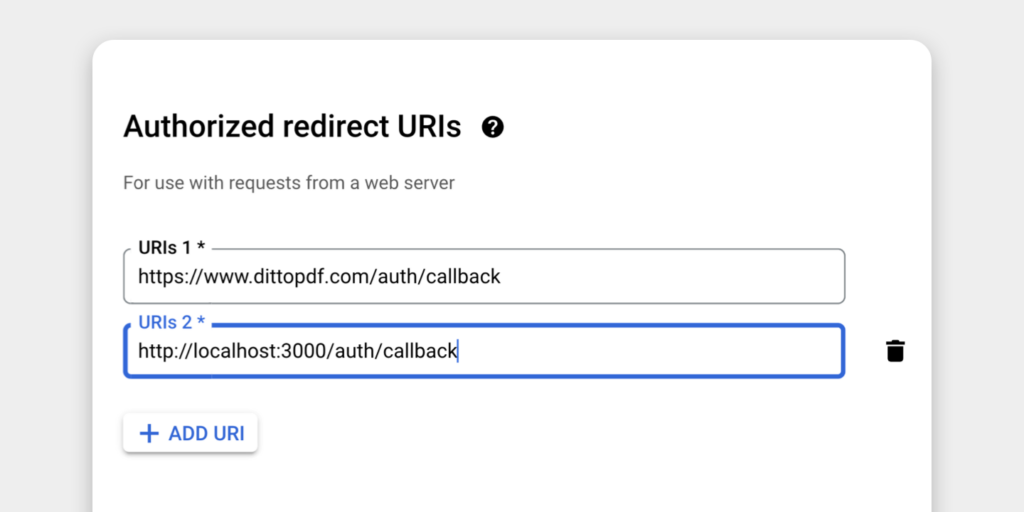 Authorized Redirect URI for Google One Tap Signup Integration