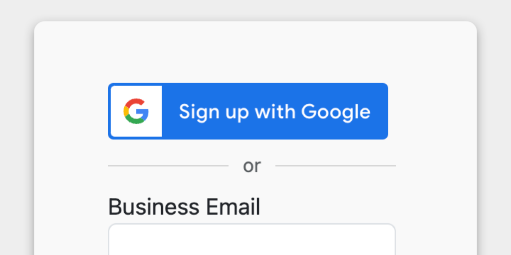 Google One Tap - Signup Integration - Sign In Button