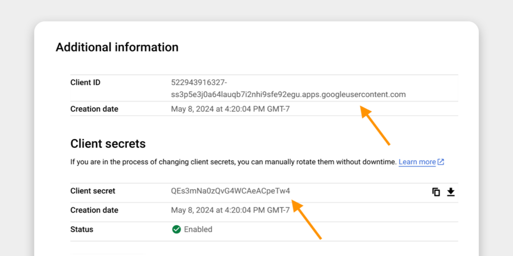 Google One Tap - Signup Integration - OAuth 2.0 Credentials